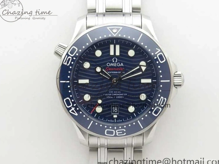 1228 Seamaster Diver 300M ORF 1:1 Best Edition Blue Ceramic Blue Dial on SS Bracelet A Breathable 7869